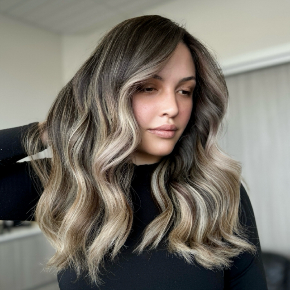 Soft Blonde Transformation+Haircut at Jada Hair & Balayage in Bloomingdale, IL
