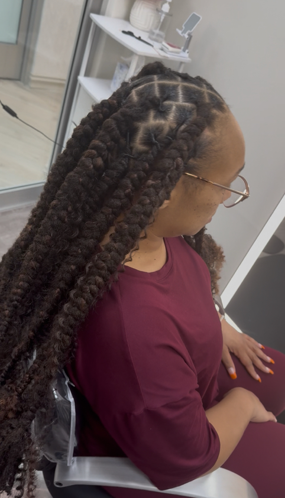 Jumbo XL Knotless Over Locs