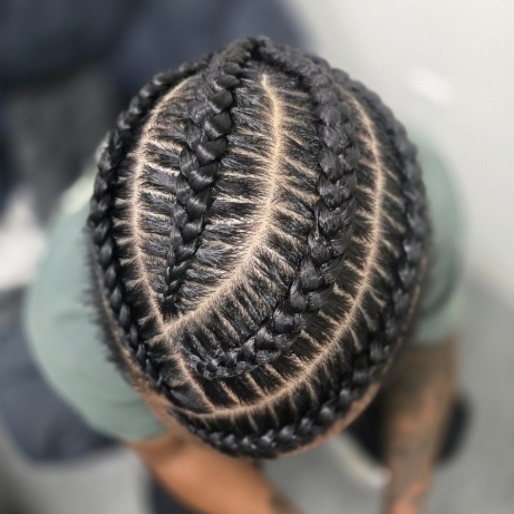 Half Head 4 Stitch Cornrows at Bria Jeanae's Hair in Oxnard, CA