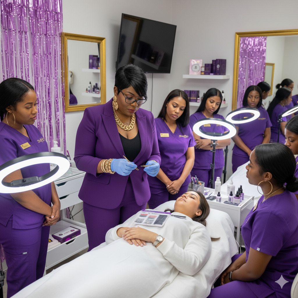 Eyelash Extension Training at Purplekisess by Cher V. in Rowlett, TX