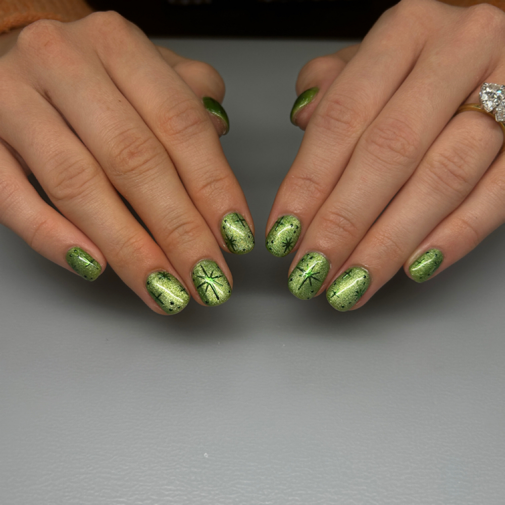Natural nail overlay (SILVER) at Branded beauties in Plain City, UT