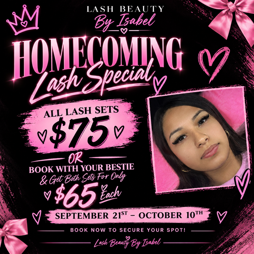 Homecoming Bestie Duo $65 at Lash Beauty in Corpus Christi, TX