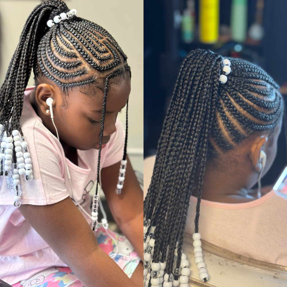 Small Braided Ponytail W/weave