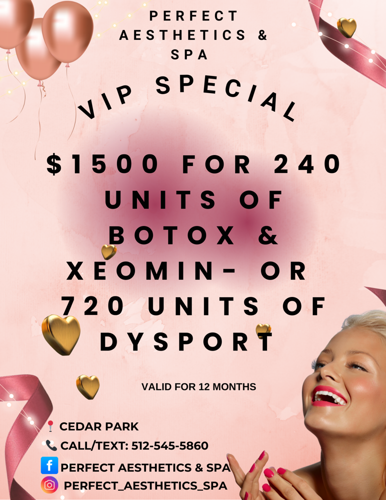$1500  For 240 Units Of Botox