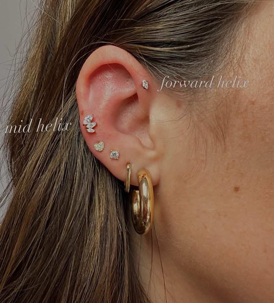 Forward Helix Piercing