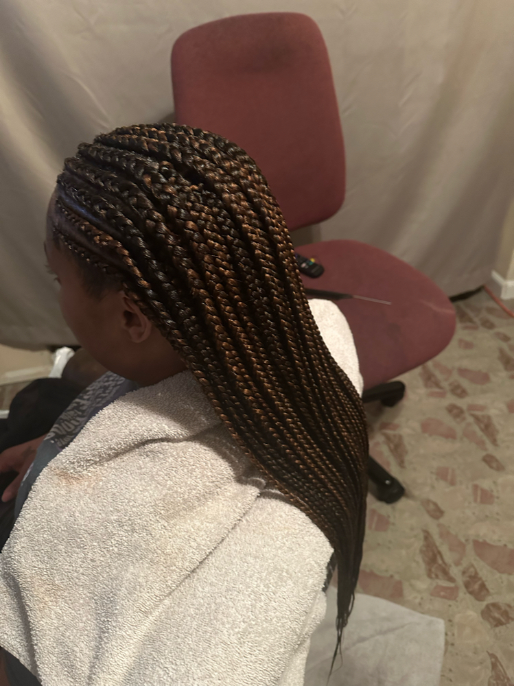 Feeds Ins Wit Box Braids In Back