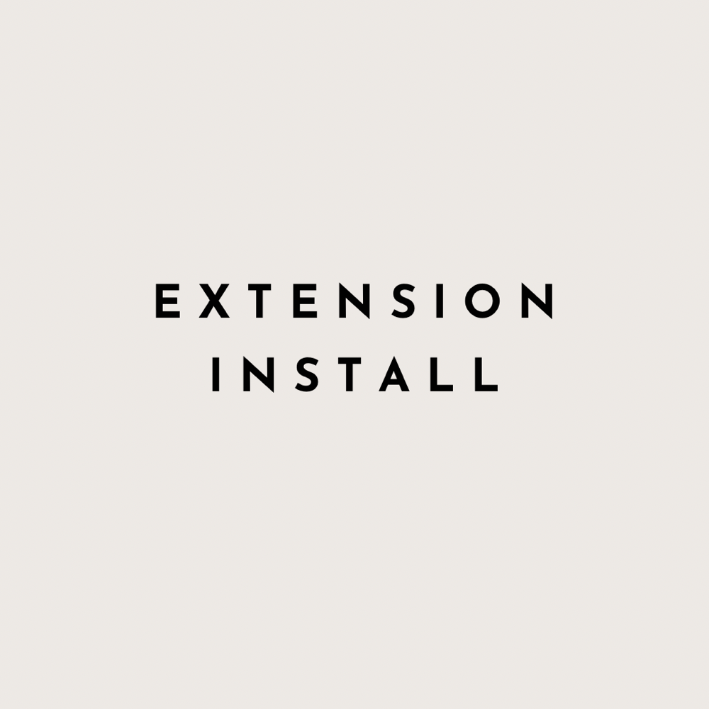 Extension Install