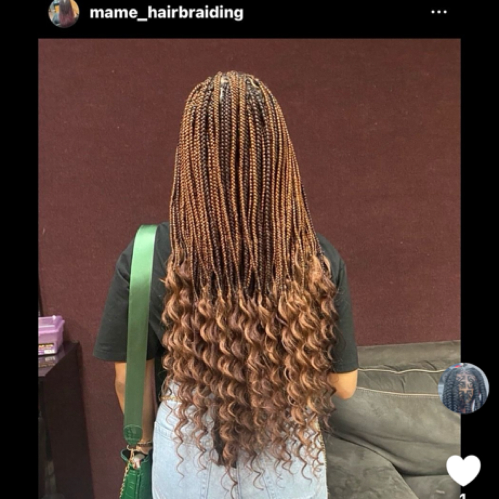 Knotless With Human Hair At The End at Mame’s  hair braiding in Cordova, TN