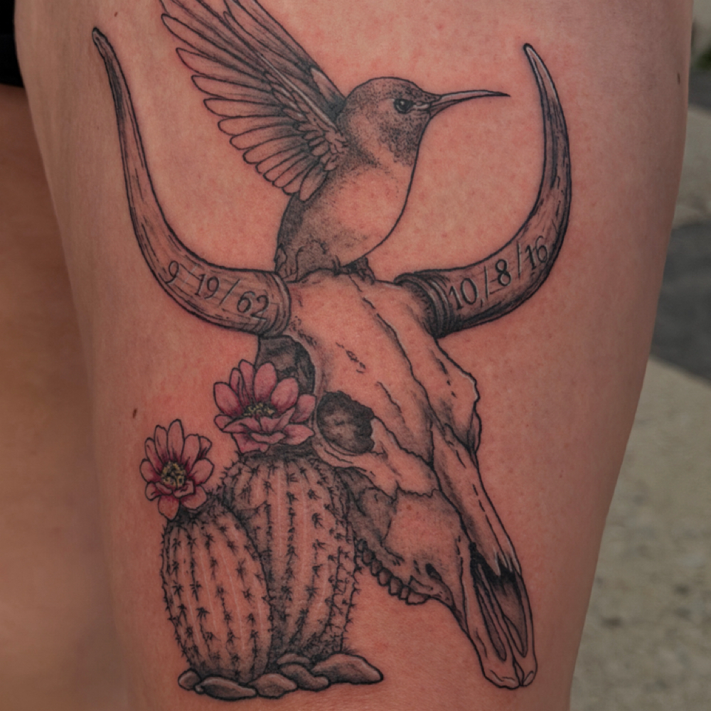 Large Black And Grey Tattoo at Abigail Armstrong in Twin Falls ID, ID