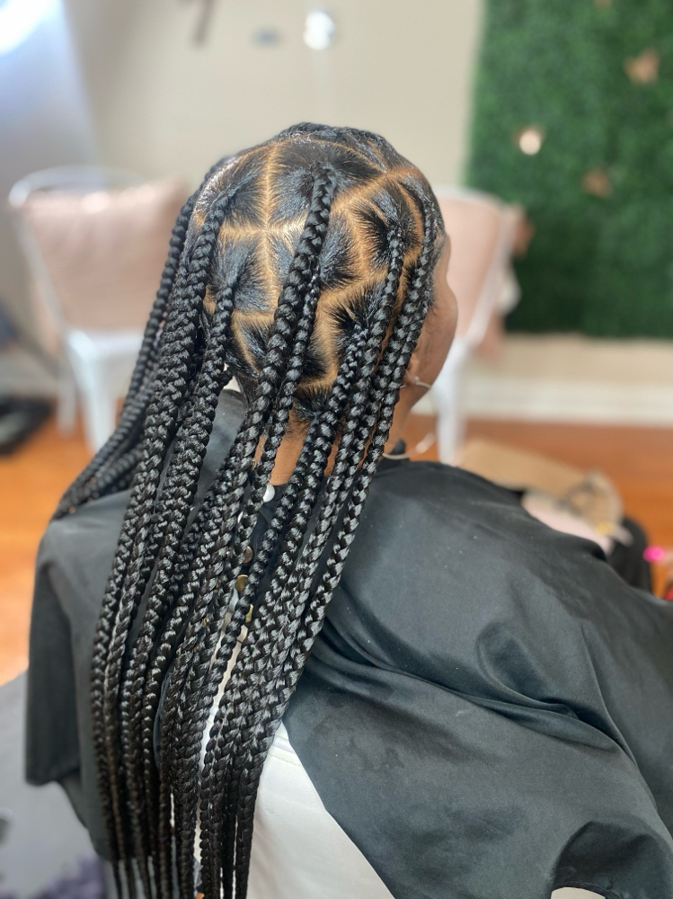 Jumbo Knotless Butt Length at K.M.H.&S. Braiding in Chicago, IL