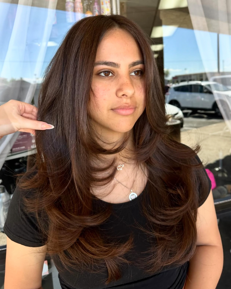 Womens Haircut + Blowout at _hairbypaola in Phoenix, AZ