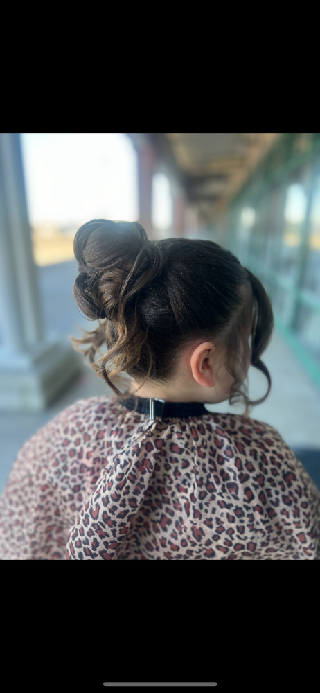 Special Occasion updo 12 & Younger