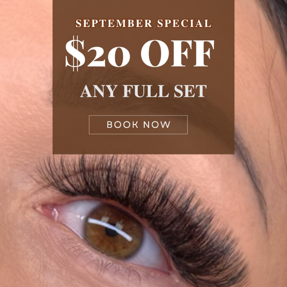 September Full Set Special at Lashout & Makeup in Hot springs, AR