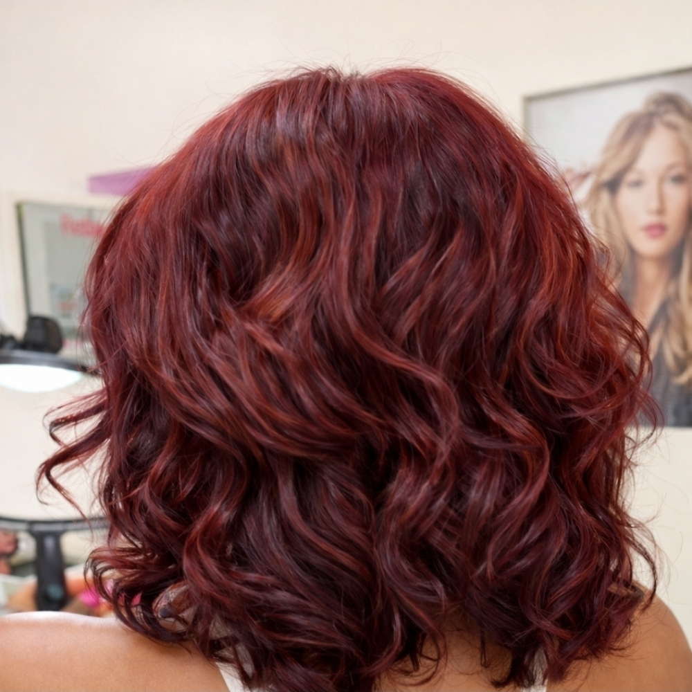 Custom Color + Silk Press at The Pink Comb in Frisco, TX