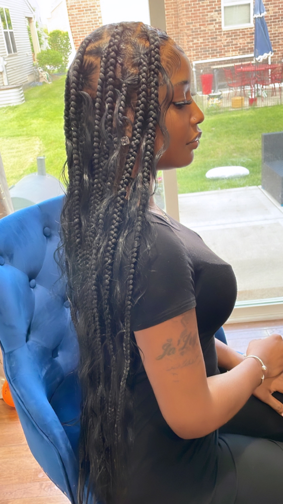 Large Knotless Braids