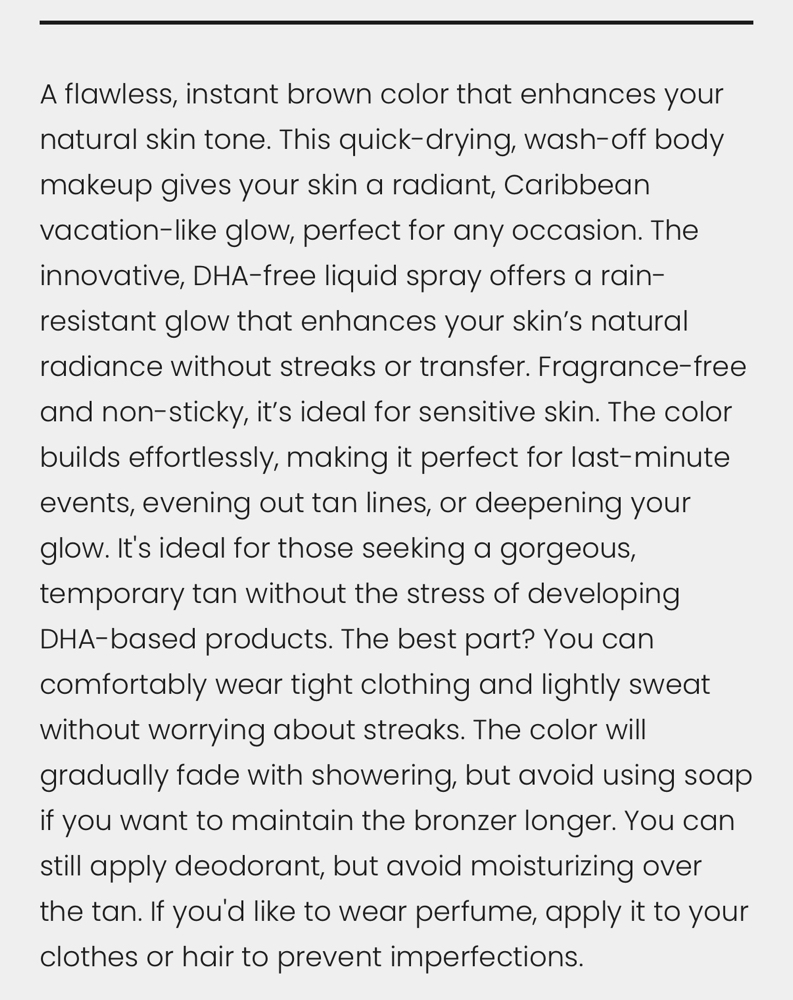 Day-Of Body Bronzer, In-Studio