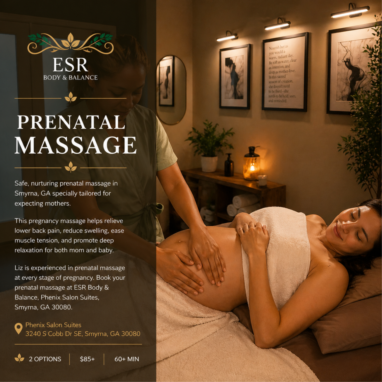 Prenatal Massage at ESR Body & Balance in Smyrna, GA