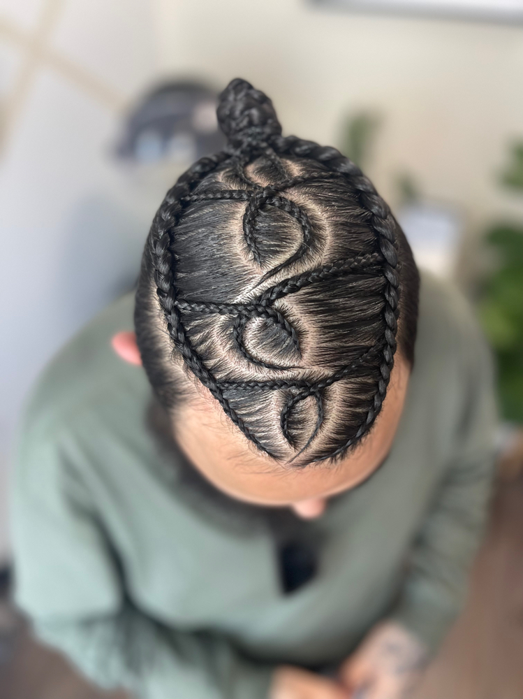 2 Braids With Design at Braids By Aurora in Houston, TX