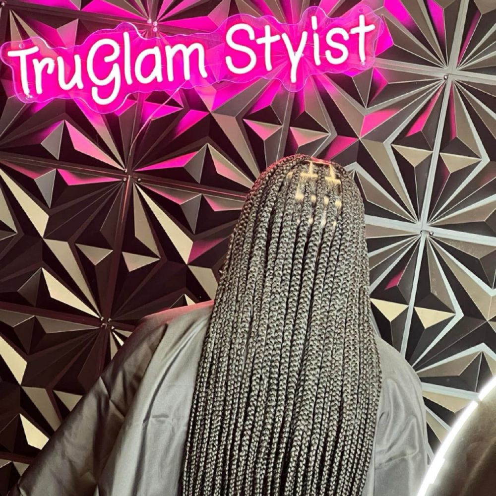 Medium Box Braids at TruGlam Stylist in Winston Salem, NC