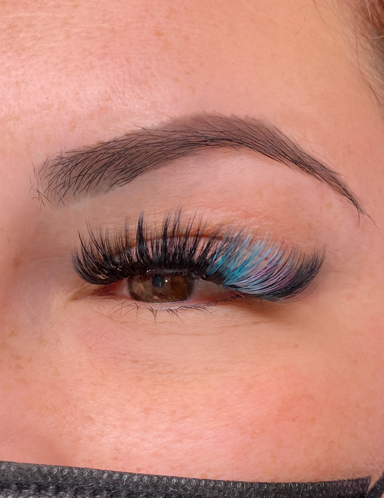 Colored Lashes at Fleekmata in JBLM, WA