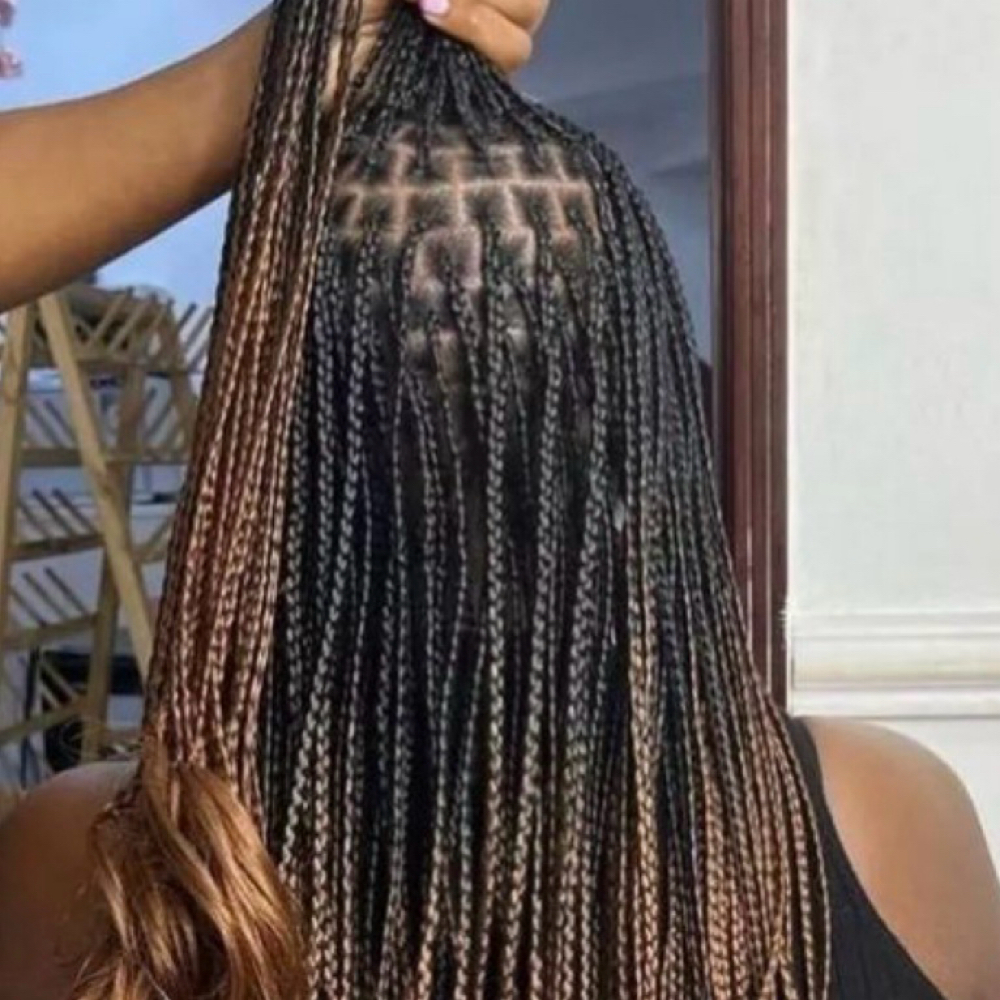 SMALL FRENCH BRAIDS at Quin's Hair Braiding in Upper Marlboro, MD