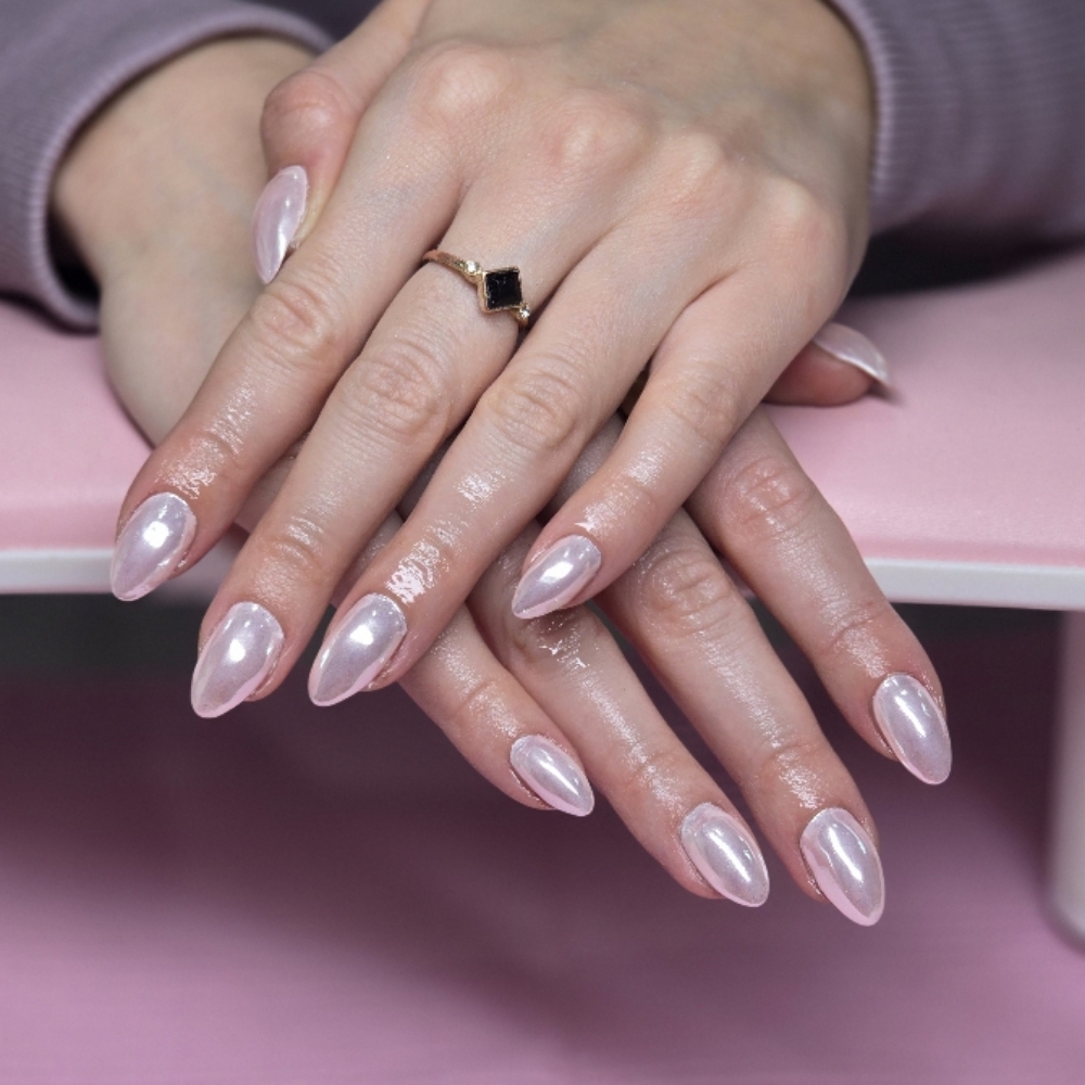 Chrome All 10 Nails at Blue Collar Beauty LLC in Bend, OR