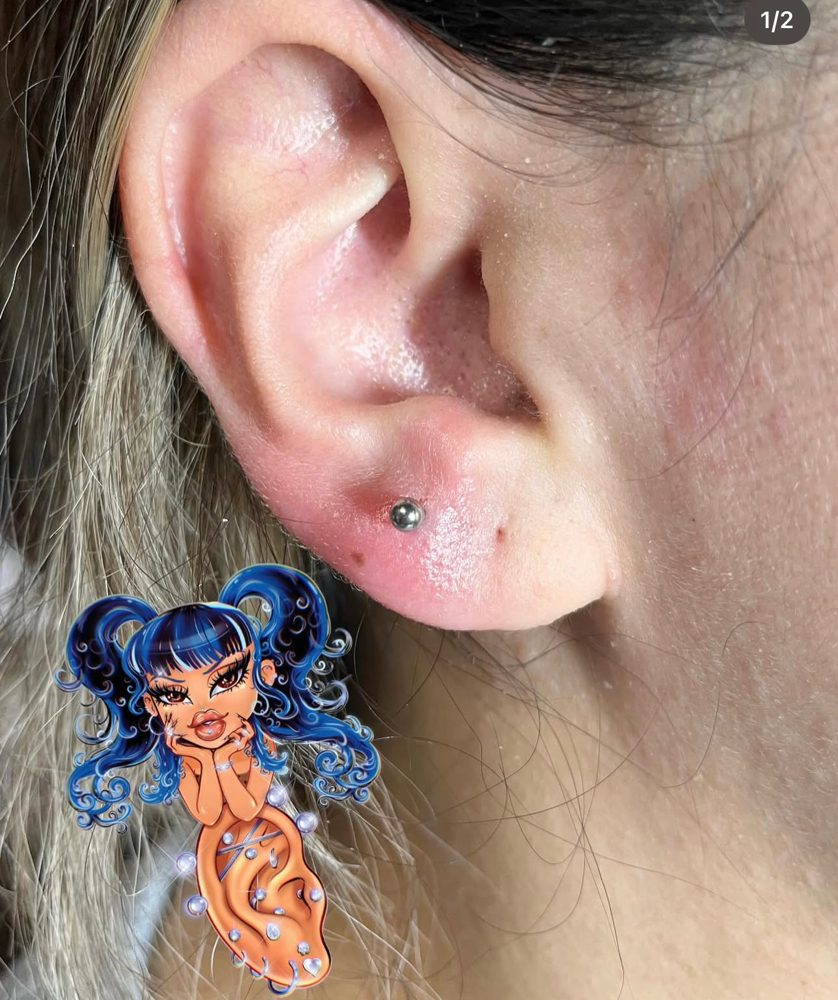 Ear Lobe (ONE) at Bodyart By Emerald Esme 🖤🕷️ in El Centro, CA