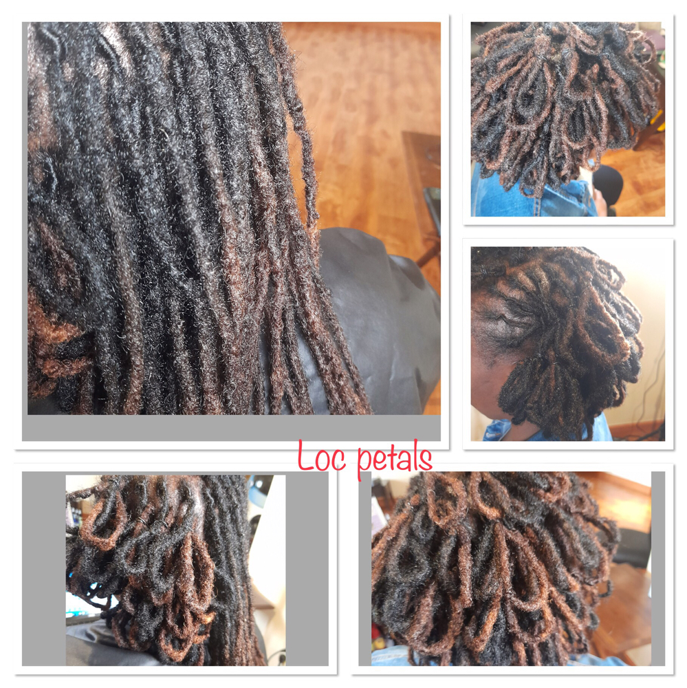 Locs Petals Style at Beautifully Crowned in Camp Walker, VI