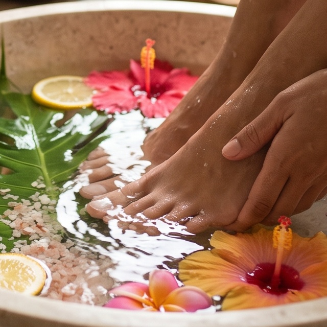Tropical Pedicure at Kitchen Nails Desert in El Paso, TX
