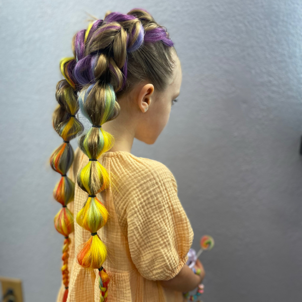 Softball Bubble Braids at Siennathestylist in Pleasanton, TX