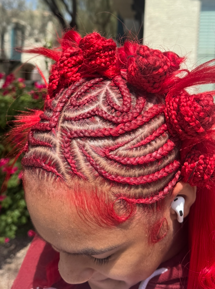 Top half braids (Natural hair only) at Styles By Jalyssa in Phoenix, AZ