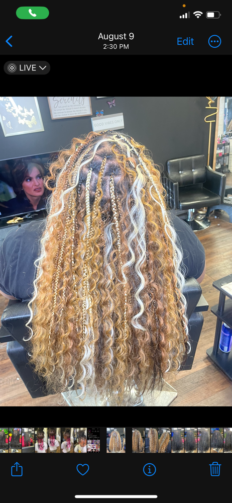 Smedium (full) Bohemian Knotless at 🦋 Blessings Upon Me 🦋 in Cincinnati, OH