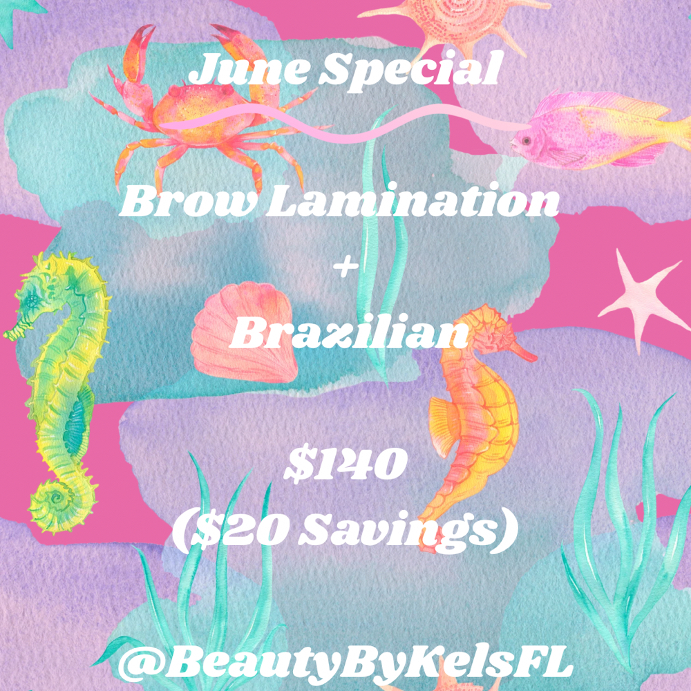 Brow Lamination + Brazilian at Beauty By Kels in Lake Butler, FL