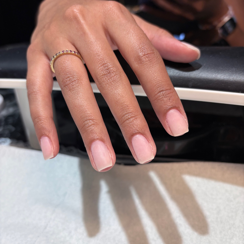 Builder Gel mani at Veesionary Nails in Coram, NY
