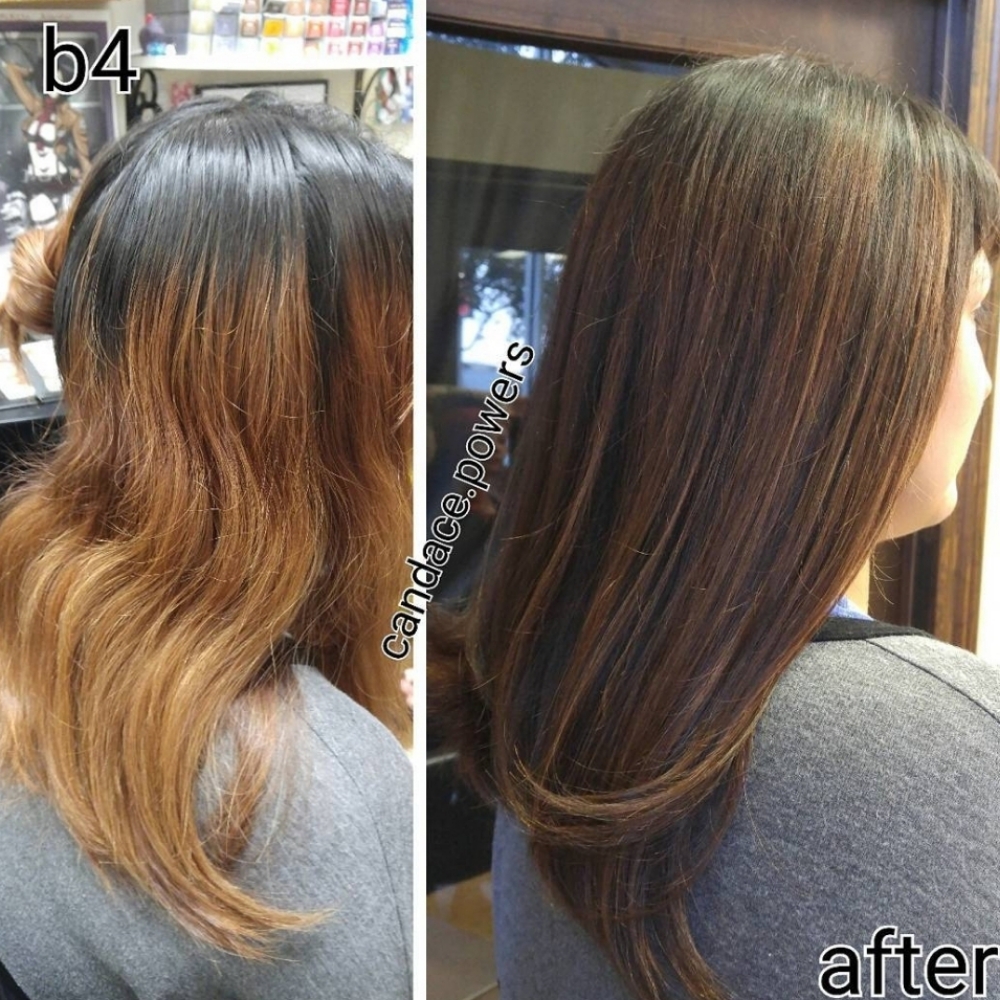 Double Process (Blonde To Brunette) at Brooke & Pear Gallery in Haltom City, TX