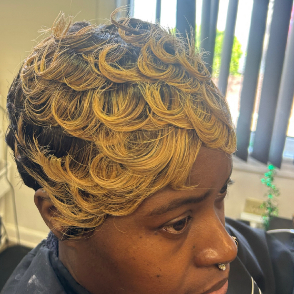 Pixie Gang Cut & Style at HDE Hair Studio in Virginia Beach, VA