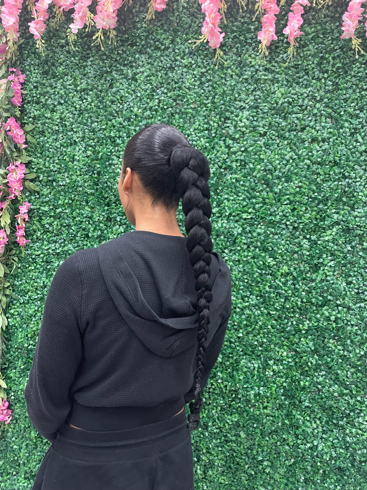 Ponytail Braid With Added Hair