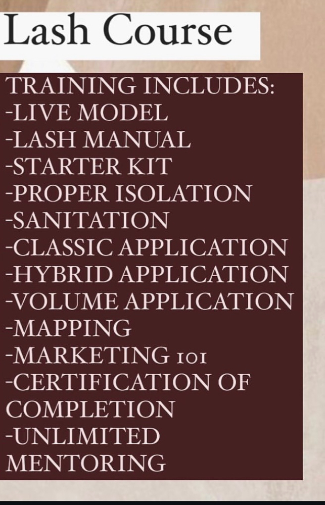 ADVANCED LASH COURSE (3 Day )