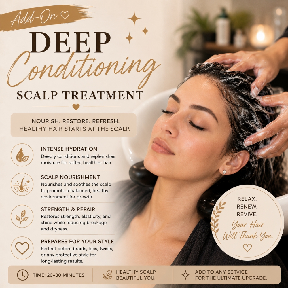 Deep Conditioning Scalp Treatment at Regina's Hair & Nail Studio in Corning, CA