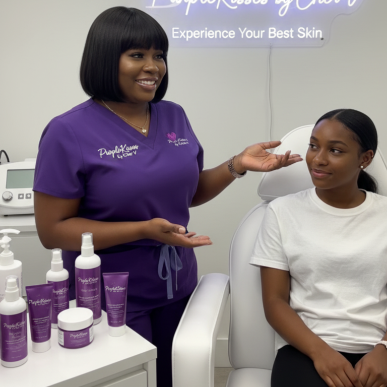 BASIC FACIAL w/ dermaplaning at Purplekisess by Cher V. in Rowlett, TX
