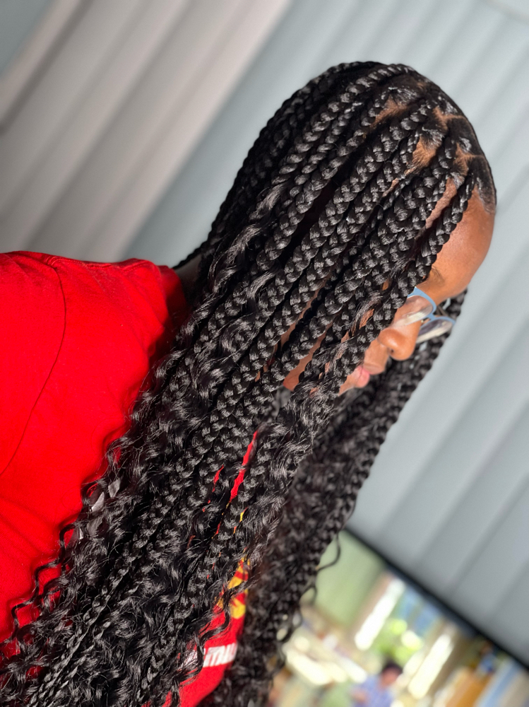 Medium Boho Knotless Braids