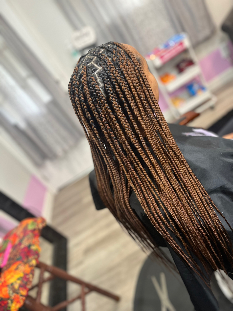 Medium Knotless Braids at Blissfully Braiding Beauty Bar in Overland Park, KS