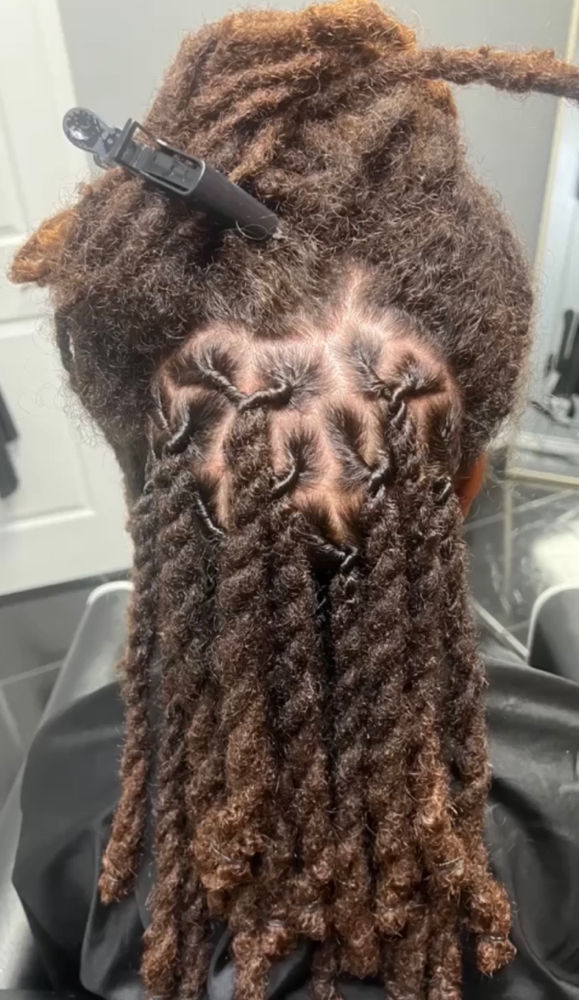 3+ Month Intense Retwist + 2strands