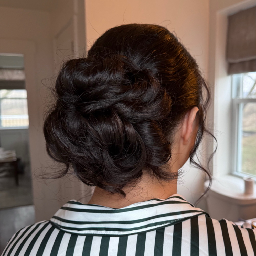 Updo Style at Nevaeh’s Midnight Beauty in Shirleysburg, PA