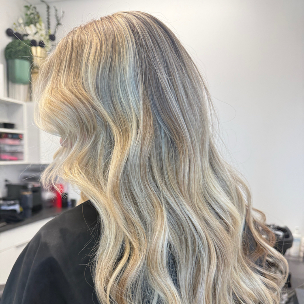 Full Lived in Blonde at Bri Luxury Salon in Katy, TX