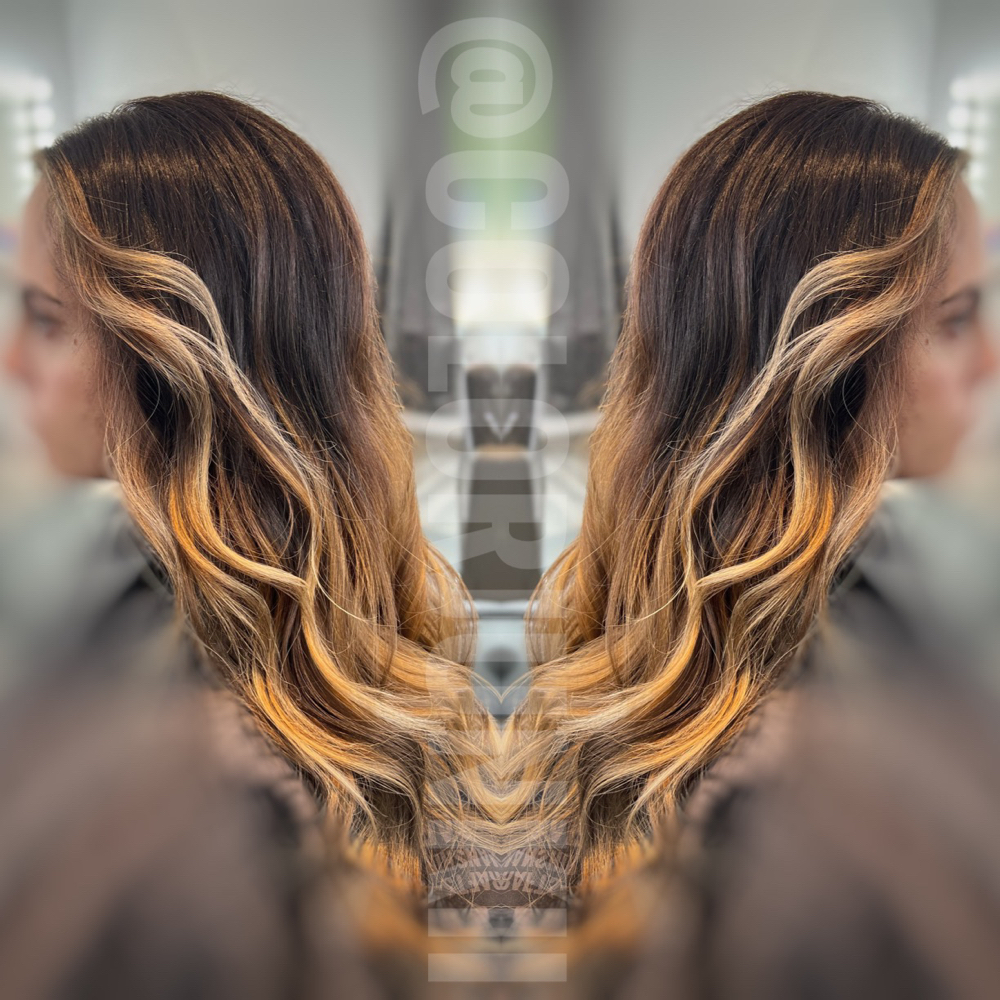 Partial Balayagé + Glaze + Style