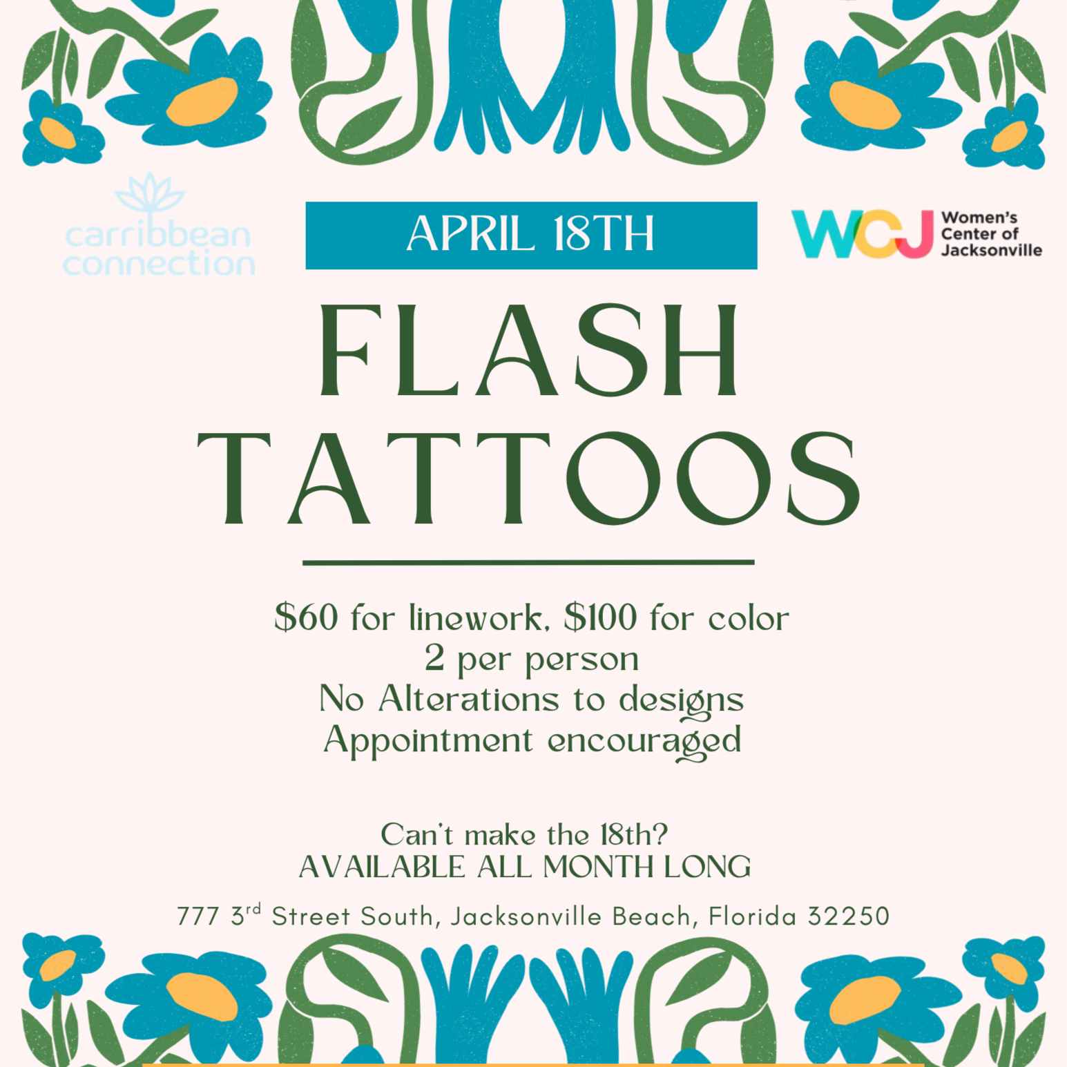 Ink for Impact-Flash Tattoos at Carribbean Connection in Jacksonville Beach, FL