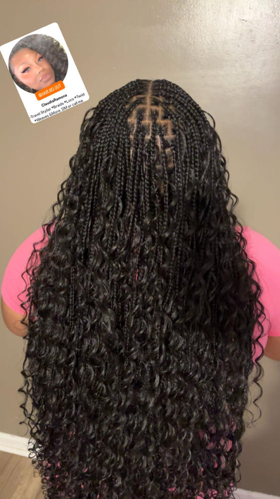 Long Boho Knotless Braids at Hair.m3.0ut in Moncks Corner, SC