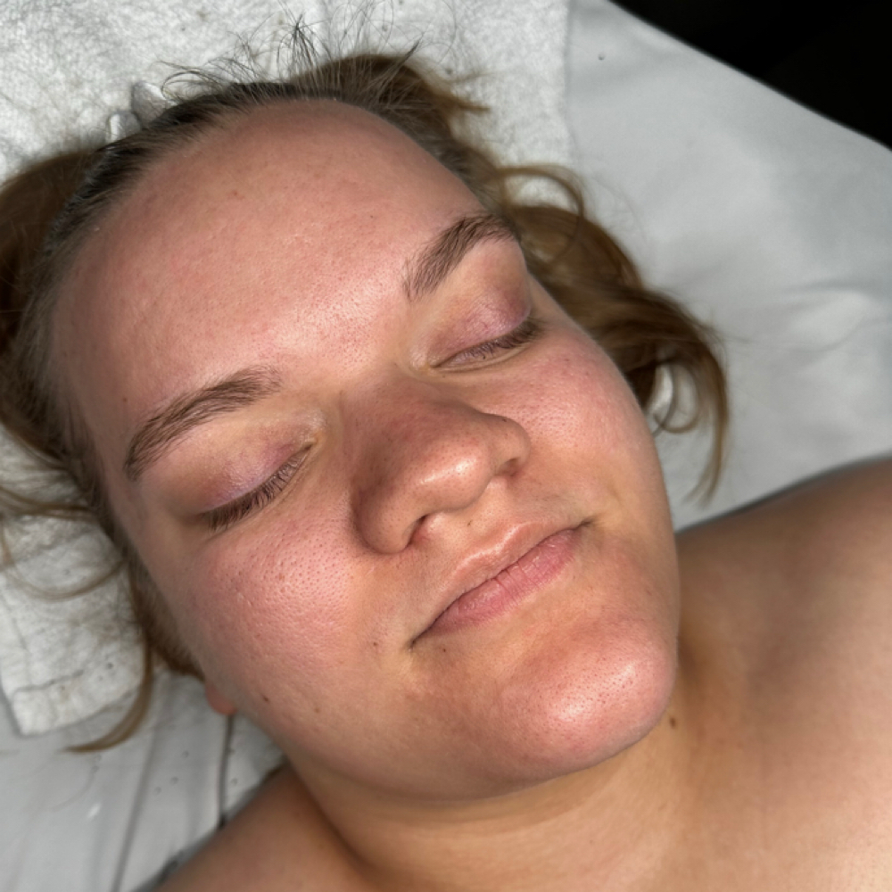Full Face Wax Model at Peridot Studio in Lubbock, TX