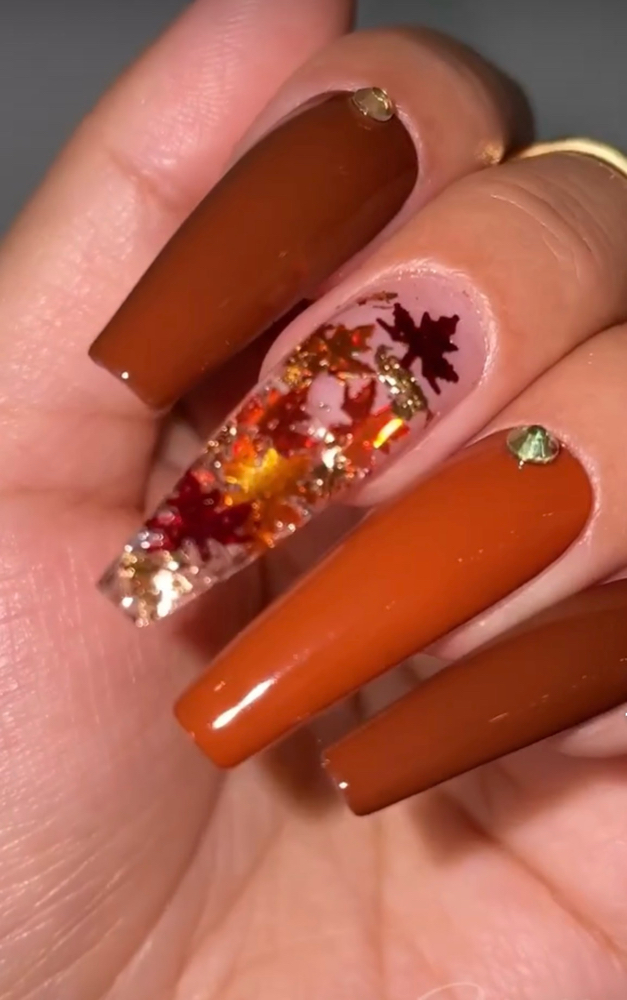 Encapsulated Nail Art at Yazzy Nails in Fayetteville, NC